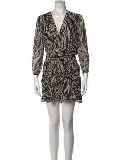 Pre-owned Veronica Beard Silk Mini Dress In Black
