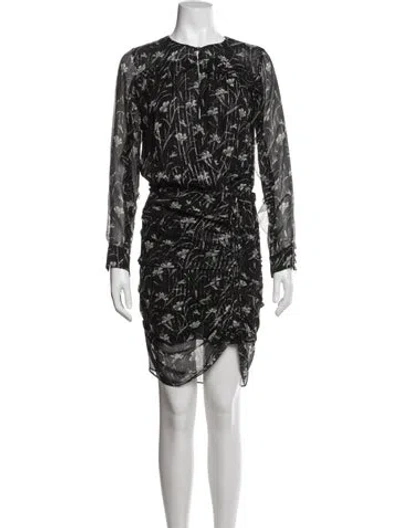 Pre-owned Veronica Beard Silk Mini Dress In Black
