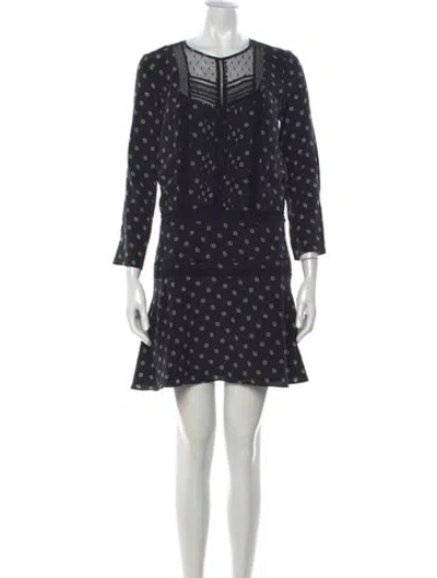 Pre-owned Veronica Beard Silk Mini Dress In Black