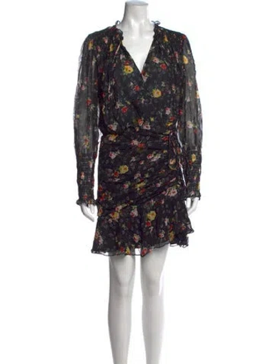 Pre-owned Veronica Beard Silk Mini Dress In Black