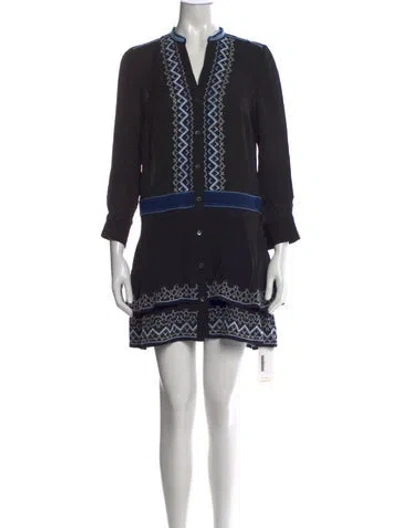 Pre-owned Veronica Beard Silk Mini Dress In Black
