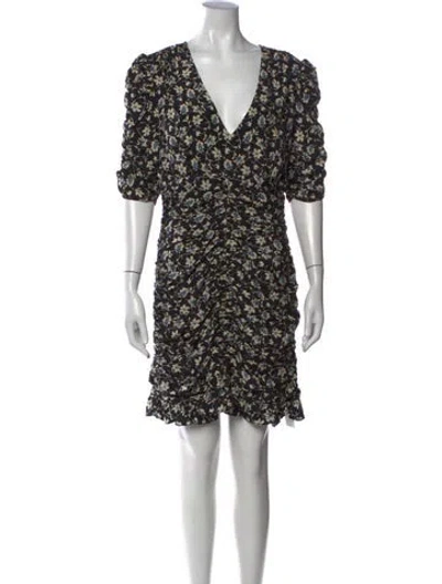 Pre-owned Veronica Beard Silk Mini Dress In Black