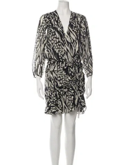 Pre-owned Veronica Beard Silk Mini Dress In Black