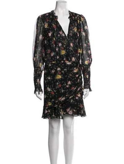Pre-owned Veronica Beard Silk Mini Dress In Black