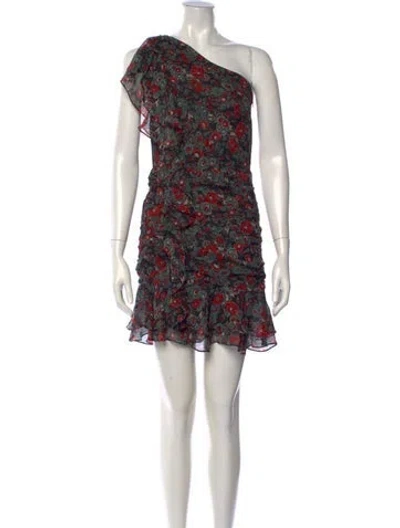 Pre-owned Veronica Beard Silk Mini Dress In Black