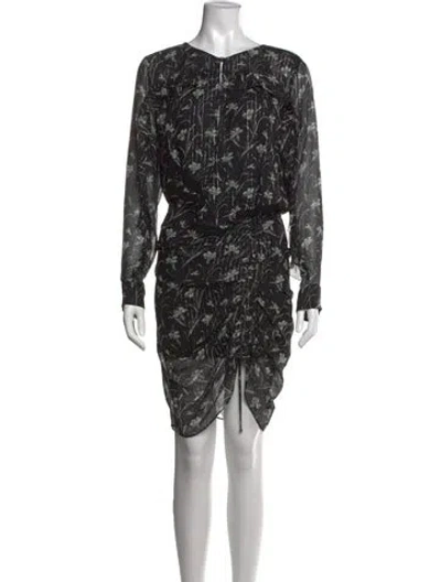 Pre-owned Veronica Beard Silk Mini Dress In Black/metallic