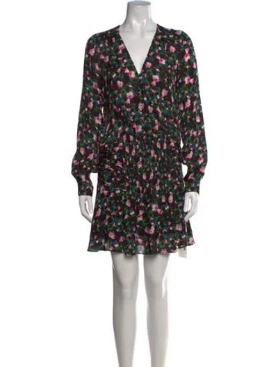 Pre-owned Veronica Beard Silk Mini Dress In Black/pink