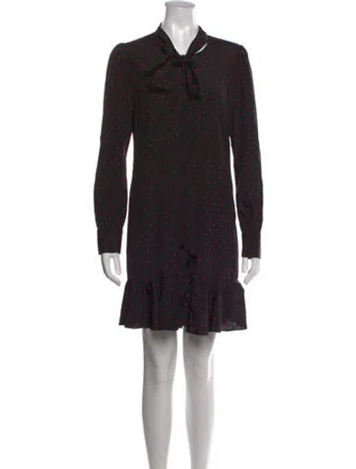 Pre-owned Veronica Beard Silk Mini Dress In Black/red