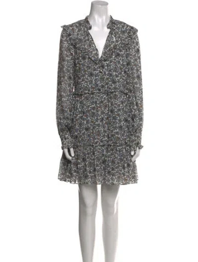 Pre-owned Veronica Beard Silk Mini Dress In Blue