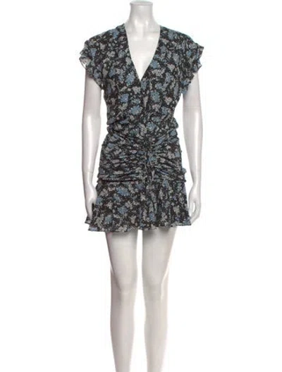 Pre-owned Veronica Beard Silk Mini Dress In Blue