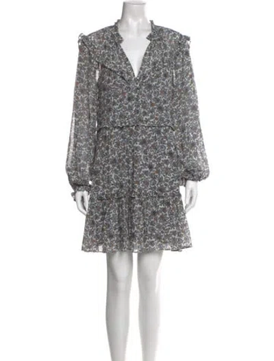 Pre-owned Veronica Beard Silk Mini Dress In Blue