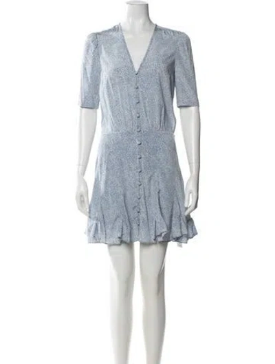 Pre-owned Veronica Beard Silk Mini Dress In Blue