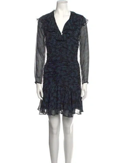 Pre-owned Veronica Beard Silk Mini Dress In Blue