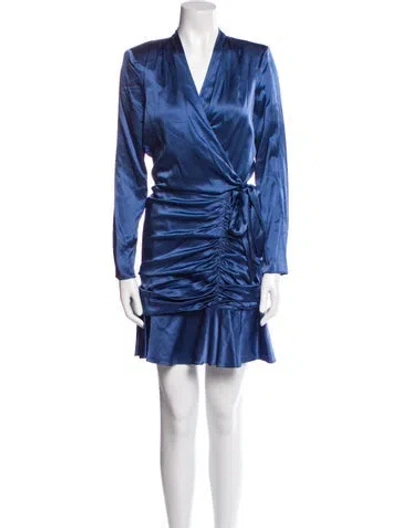 Pre-owned Veronica Beard Silk Mini Dress In Blue