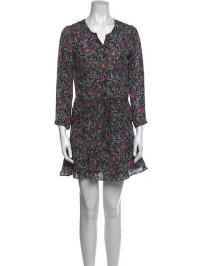 Pre-owned Veronica Beard Silk Mini Dress In Blue
