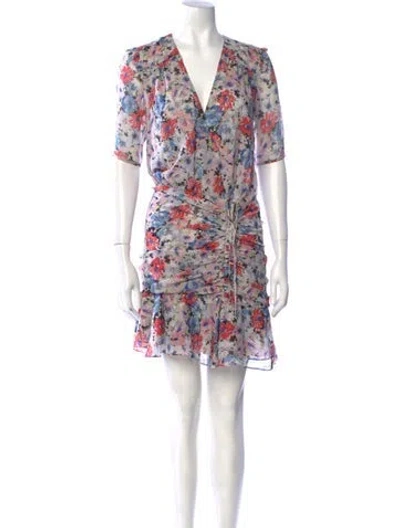 Pre-owned Veronica Beard Silk Mini Dress In Blue