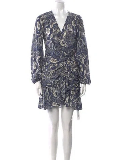 Pre-owned Veronica Beard Silk Mini Dress In Blue