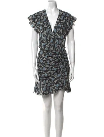 Pre-owned Veronica Beard Silk Mini Dress In Blue