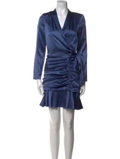 Pre-owned Veronica Beard Silk Mini Dress In Blue