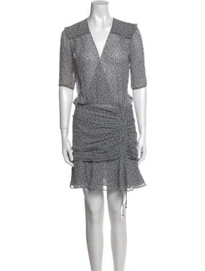 Pre-owned Veronica Beard Silk Mini Dress In Blue