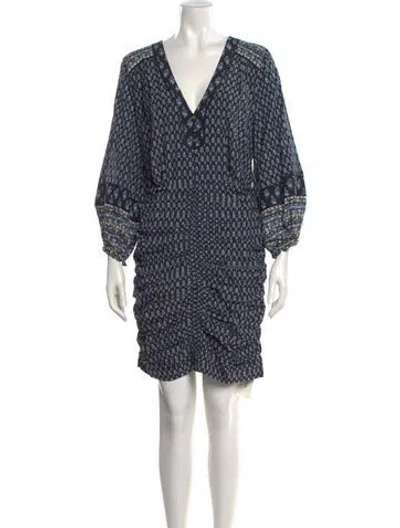 Pre-owned Veronica Beard Silk Mini Dress In Blue