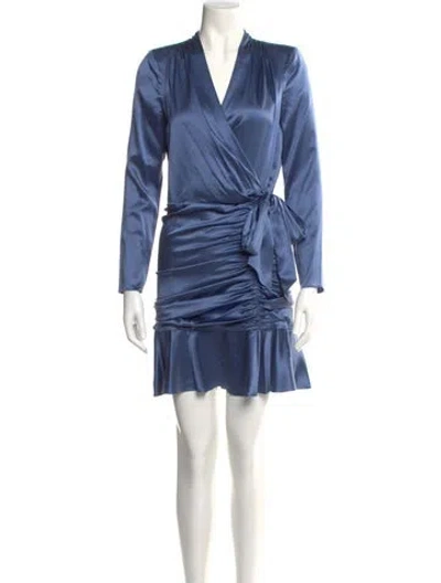 Pre-owned Veronica Beard Silk Mini Dress In Blue