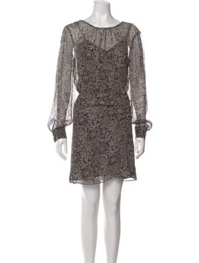 Pre-owned Veronica Beard Silk Mini Dress In Blue