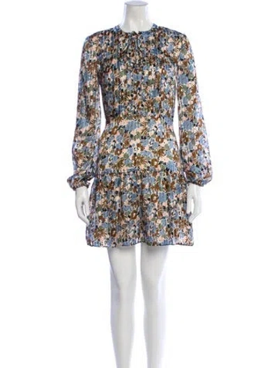 Pre-owned Veronica Beard Silk Mini Dress In Blue