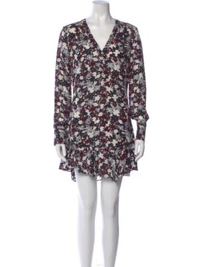 Pre-owned Veronica Beard Silk Mini Dress In Blue