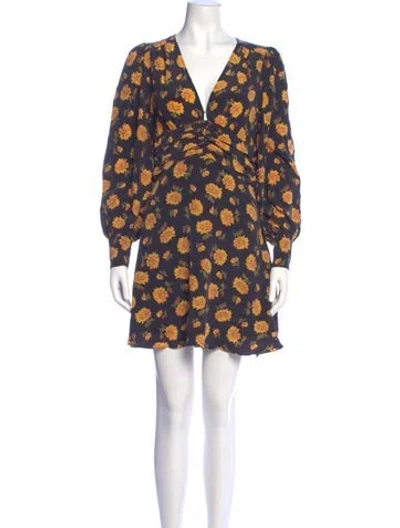 Pre-owned Veronica Beard Silk Mini Dress In Blue
