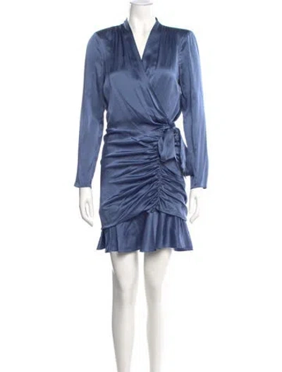 Pre-owned Veronica Beard Silk Mini Dress In Blue