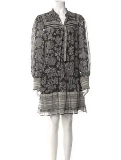 Pre-owned Veronica Beard Silk Mini Dress In Blue