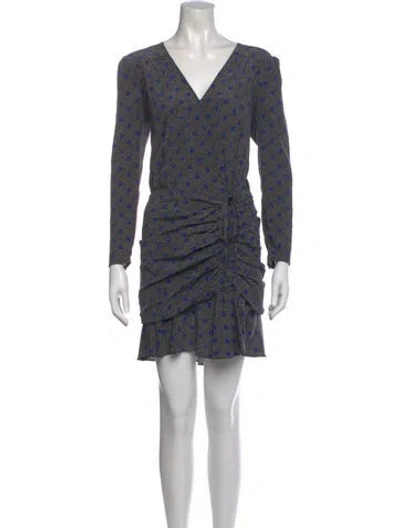 Pre-owned Veronica Beard Silk Mini Dress In Blue