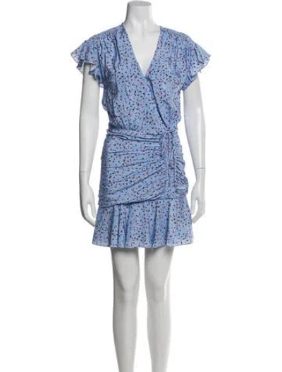 Pre-owned Veronica Beard Silk Mini Dress In Blue