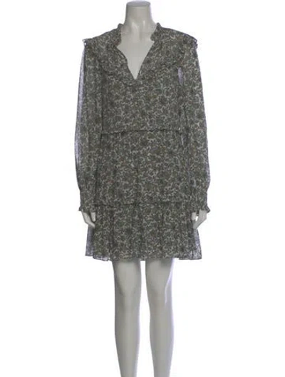 Pre-owned Veronica Beard Silk Mini Dress In Blue