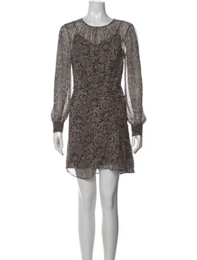 Pre-owned Veronica Beard Silk Mini Dress In Blue