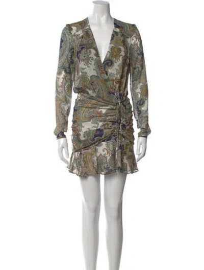Pre-owned Veronica Beard Silk Mini Dress In Blue