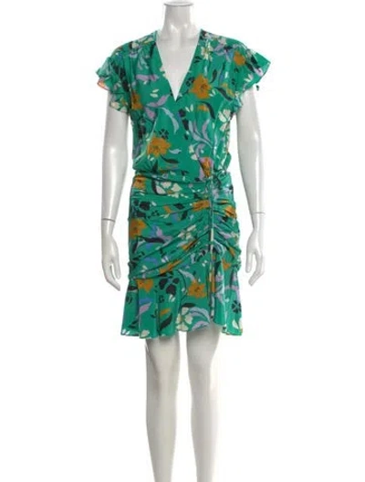 Pre-owned Veronica Beard Silk Mini Dress In Blue