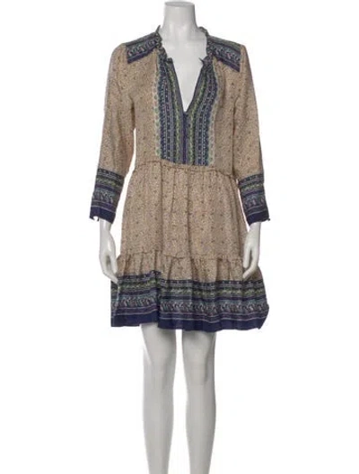 Pre-owned Veronica Beard Silk Mini Dress In Blue