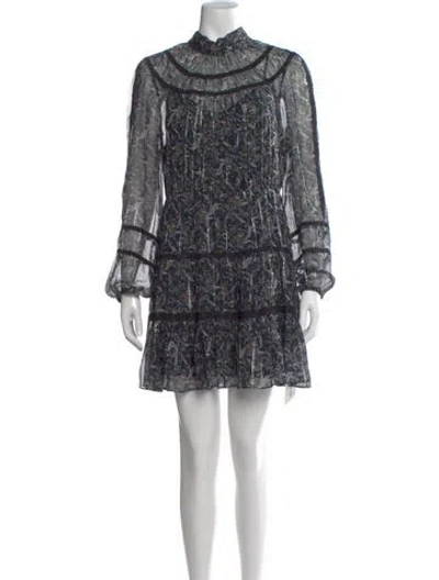 Pre-owned Veronica Beard Silk Mini Dress In Blue