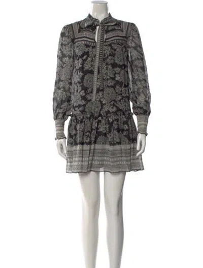 Pre-owned Veronica Beard Silk Mini Dress In Blue