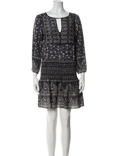Pre-owned Veronica Beard Silk Mini Dress In Blue