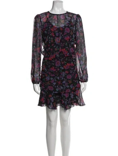 Pre-owned Veronica Beard Silk Mini Dress In Blue