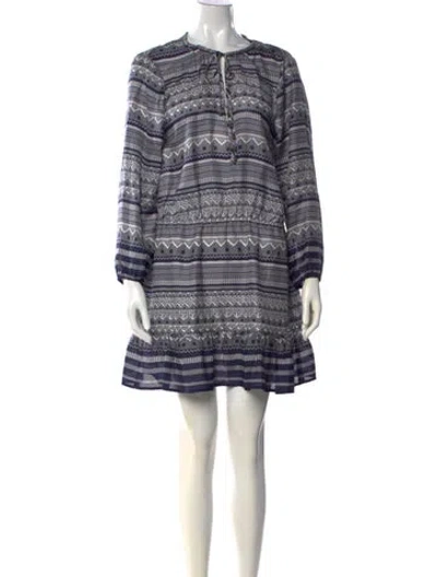 Pre-owned Veronica Beard Silk Mini Dress In Blue