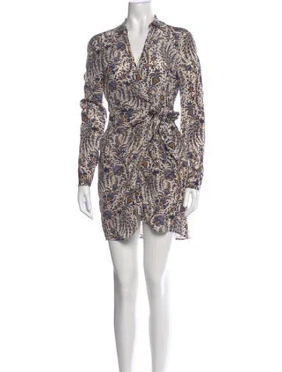 Pre-owned Veronica Beard Silk Mini Dress In Blue