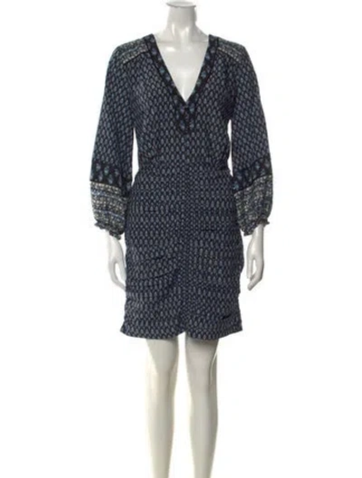 Pre-owned Veronica Beard Silk Mini Dress In Blue