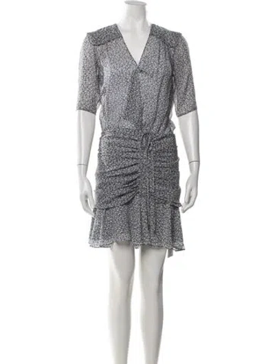 Pre-owned Veronica Beard Silk Mini Dress In Blue