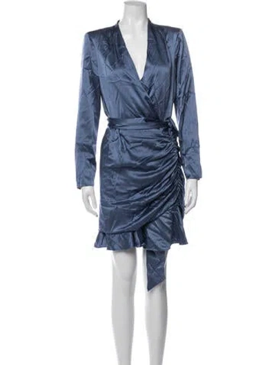 Pre-owned Veronica Beard Silk Mini Dress In Blue