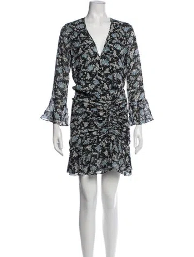 Pre-owned Veronica Beard Silk Mini Dress In Blue