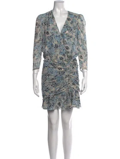 Pre-owned Veronica Beard Silk Mini Dress In Blue
